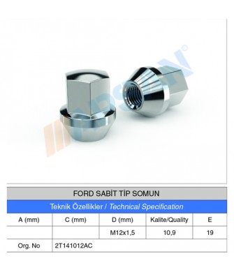 FORD SABİT TİP SOMUN FORD SABİT TİP SOMUN