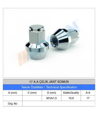 17 A.A ÇELİK JANT SOMUN