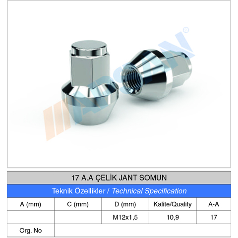 17 A.A ÇELİK JANT SOMUN