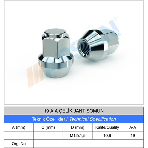 19 A.A ÇELİK JANT SOMUN