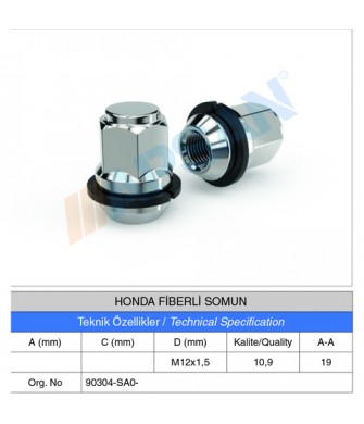 HONDA FİBERLİ SOMUN HONDA FİBERLİ SOMUN