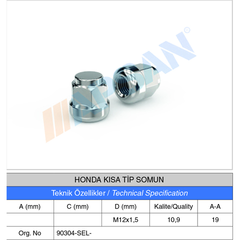 HONDA KISA TİP SOMUN