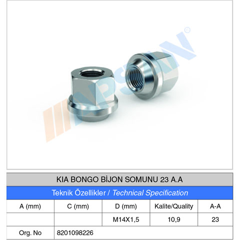 KIA BONGO BİJON SOMUNU 23 A.A 