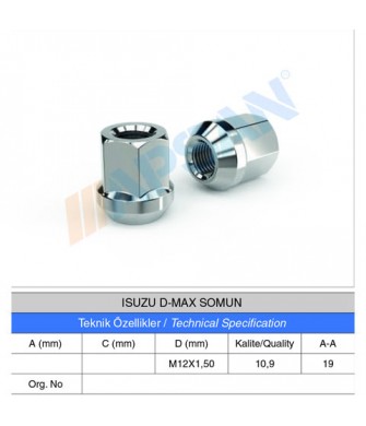 ISUZU D-MAX SOMUN ISUZU D-MAX SOMUN