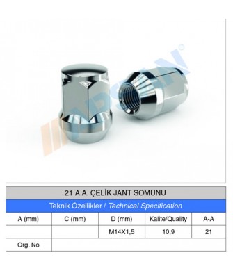 21 A.A ÇELİK JANT SOMUNU