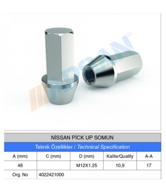 NISSAN PİCK UP SOMUN NISSAN PİCK UP SOMUN