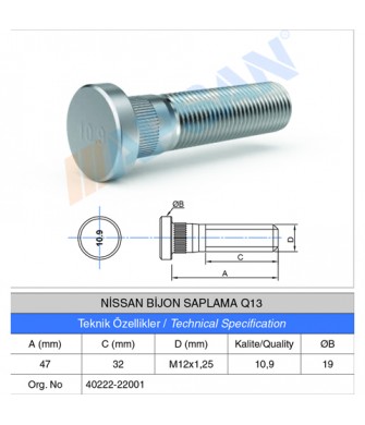 NİSSAN BİJON SAPLAMASI Q13