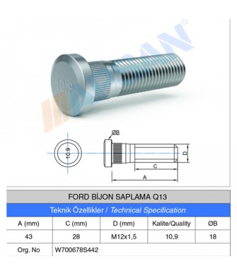 FORD BİJON SAPLAMASI Q13