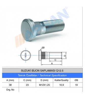 SUZUKİ BİJON SAPLAMASI Q12.5