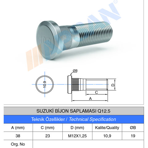 SUZUKİ BİJON SAPLAMASI Q12.5