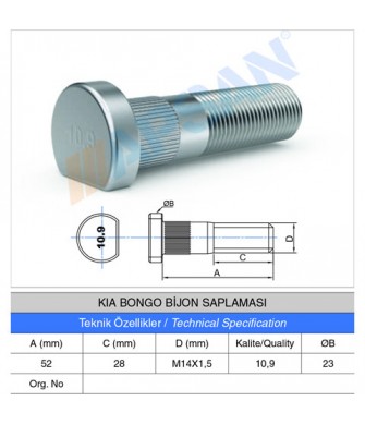 KIA BONGO BİJON SAPLAMASI KIA BONGO BİJON SAPLAMASI