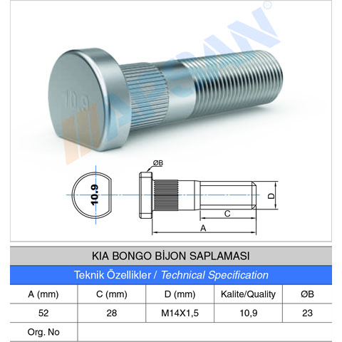 KIA BONGO BİJON SAPLAMASI 